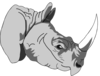 Rhinoceros Head Clip Art